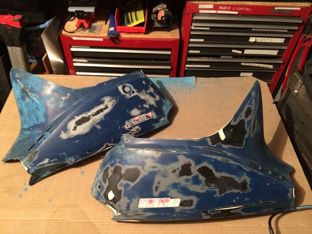 After sanding and repairing cracks