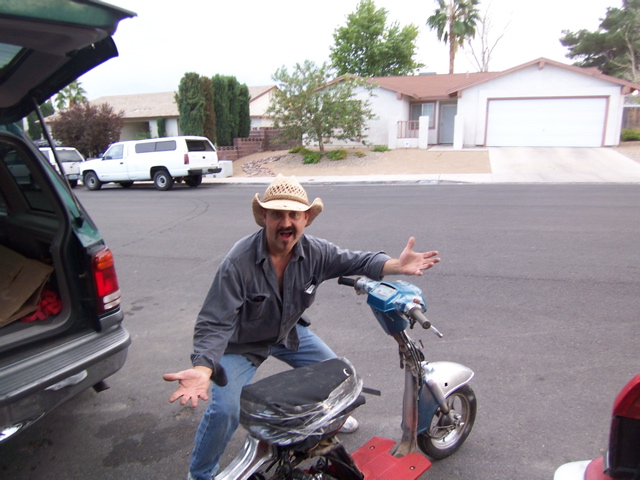 Putting the bike in my  car .