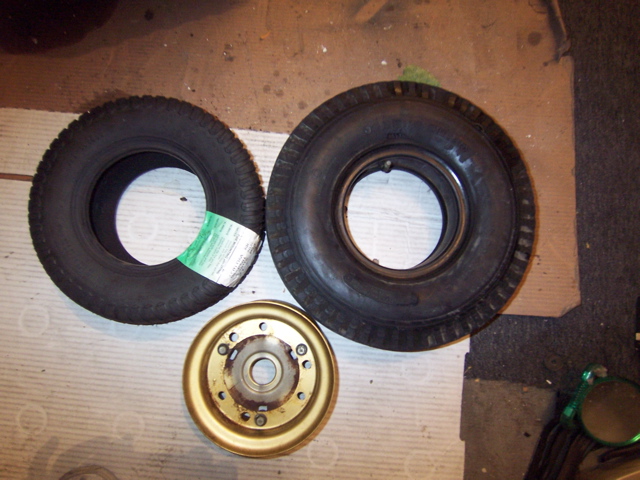 Found some tires at wal-mart 1 is too low and the other is too wide .But the rims fit .