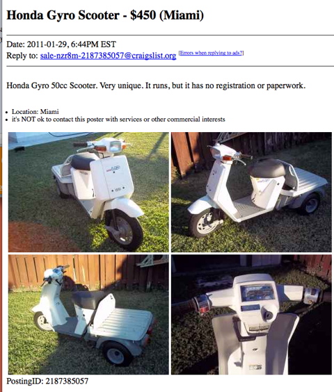 Craigslist ad