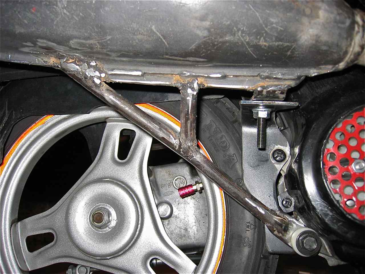 I will cover the crap welds w/ JB Weld to smooth them out .